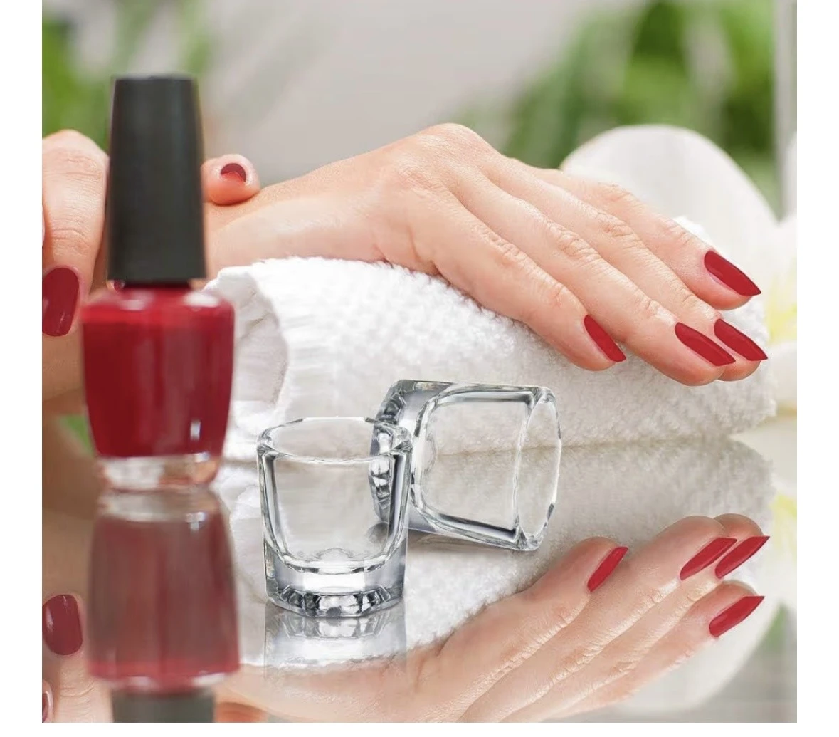 Ivory TIPS 1 Pcs Dappen Dish For Nails Liquid Powder dappen dish Nail Art Acrylic Powder Dappen dish Dappen Dish Cups Nail Art Crystals Cups