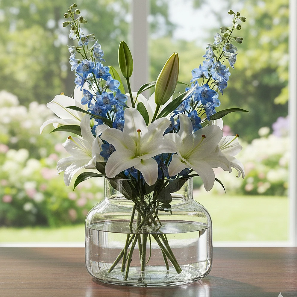 ART OF GLASS Home décor Centerpiece Vase | Attractive Glass Vase without Flower | Antique Collections for Floral Arrangements | Home Decorations Item for Home (Pack of 1)