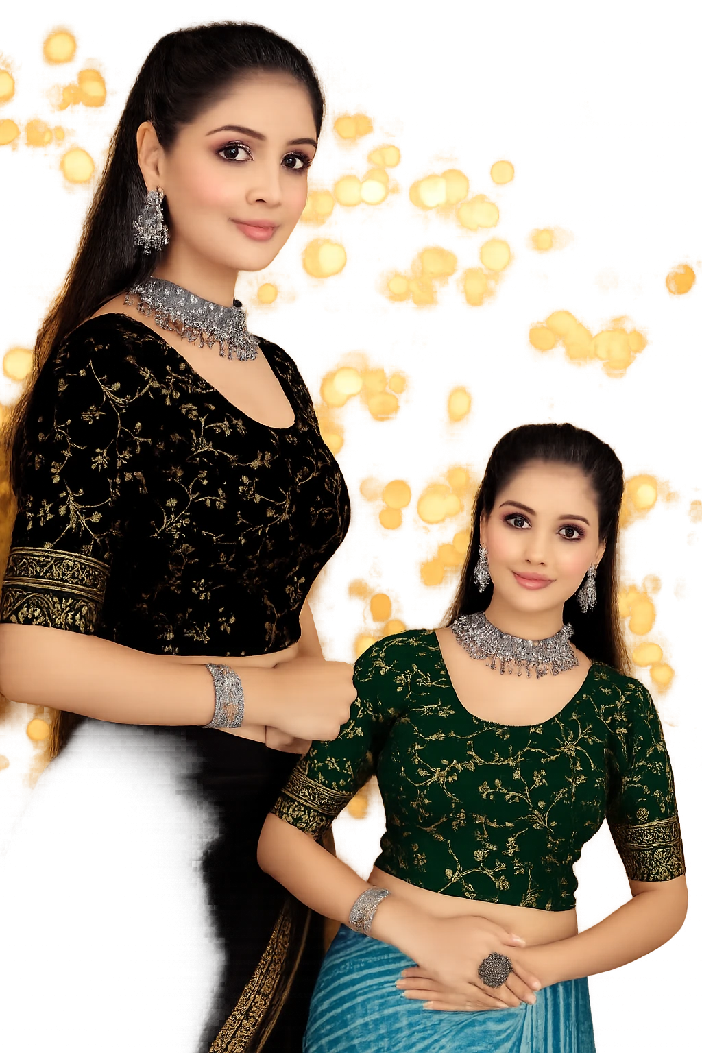 Trendy stylish comfortable party wear blouse COMBO PACK OF 2 ITS stretchable and comfortable design for women's and girls