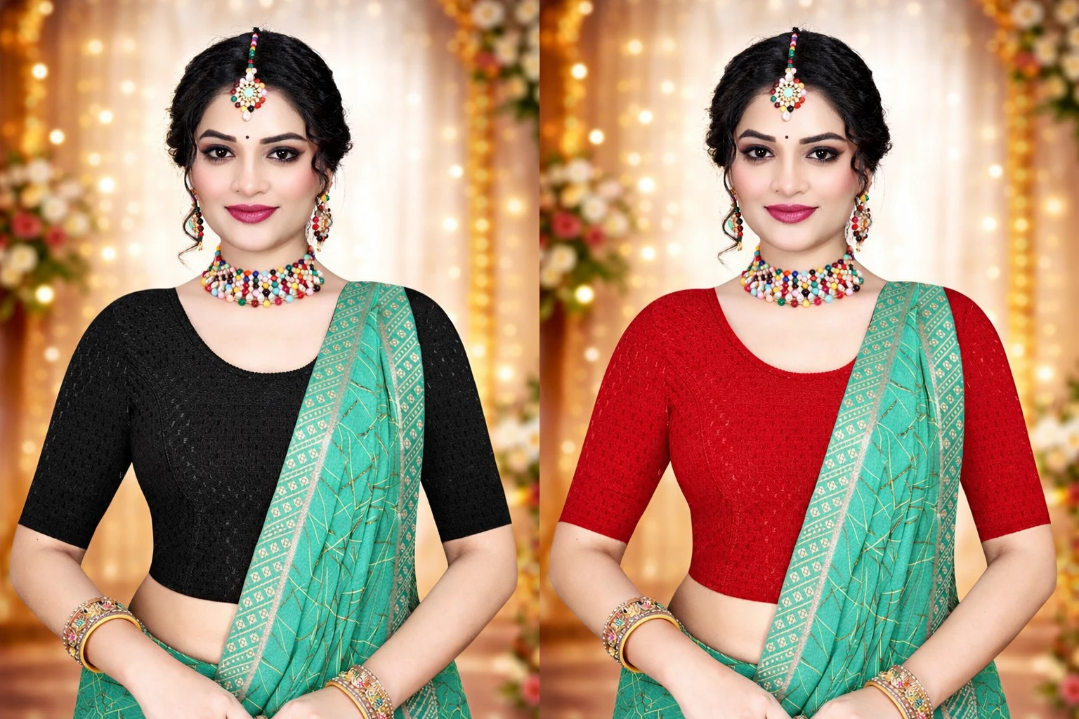 Trendy stylish comfortable party wear blouse for women special offer of PACK OF 2 BLOUSE