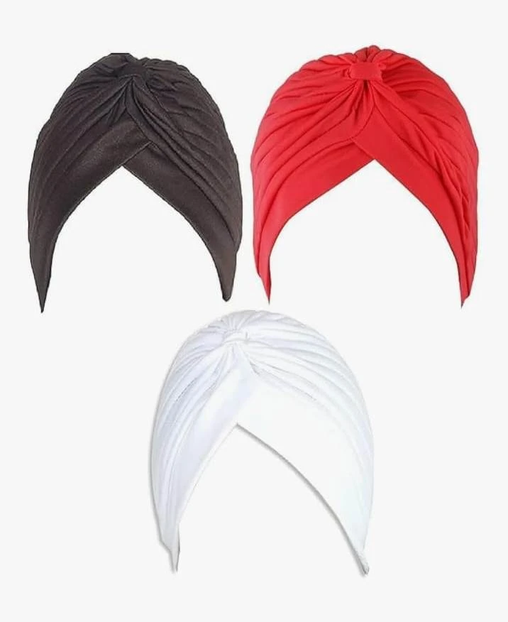 S and P Clothing Men's & Women's Pleated Head Wrap Knit Bonnet Turban/Pleated Stretchable Polyester Women?s Turban Head Cover/Sun Cap Pagri