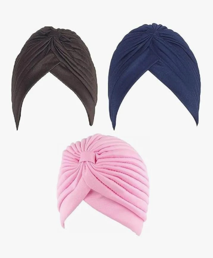 S and P Clothing Men's & Women's Pleated Head Wrap Knit Bonnet Turban/Pleated Stretchable Polyester Women?s Turban Head Cover/Sun Cap Pagri