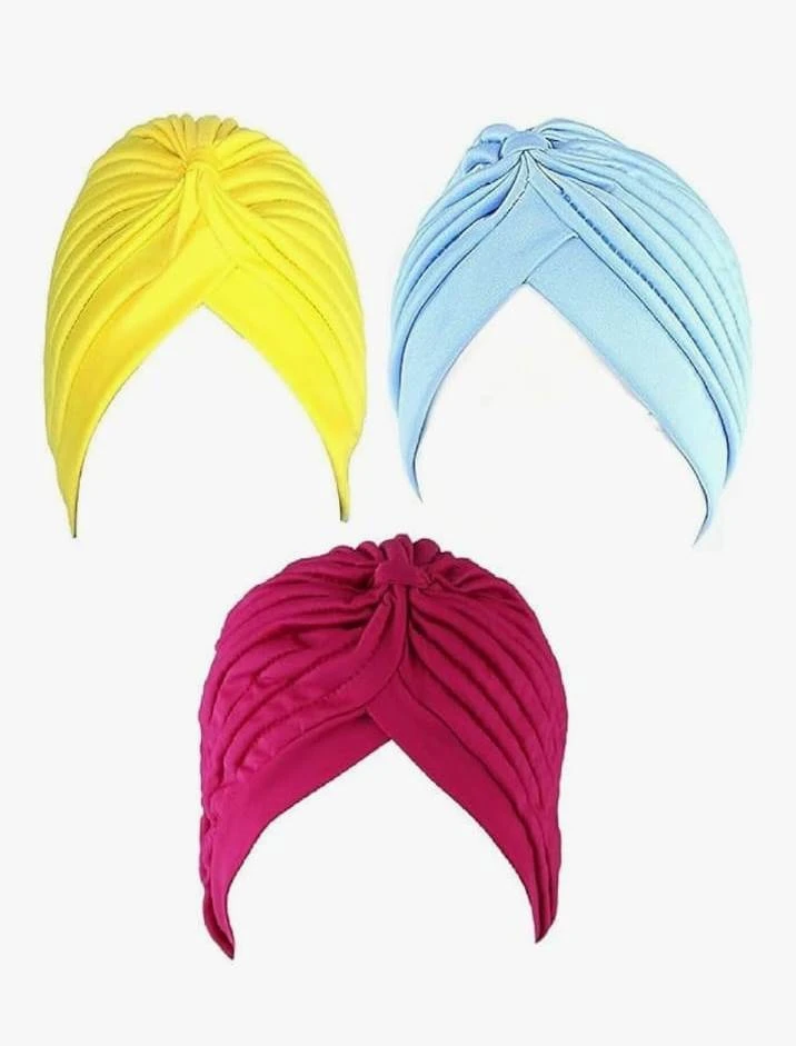S and P Clothing Men's & Women's Pleated Head Wrap Knit Bonnet Turban/Pleated Stretchable Polyester Women?s Turban Head Cover/Sun Cap Pagri