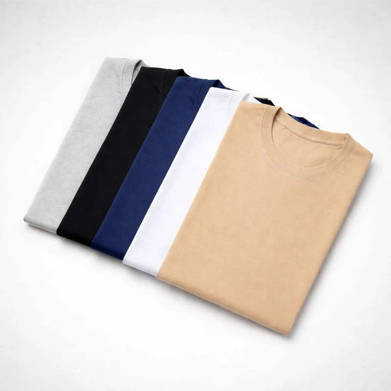 COMBO OF 5 SOLID C TSHIRTS