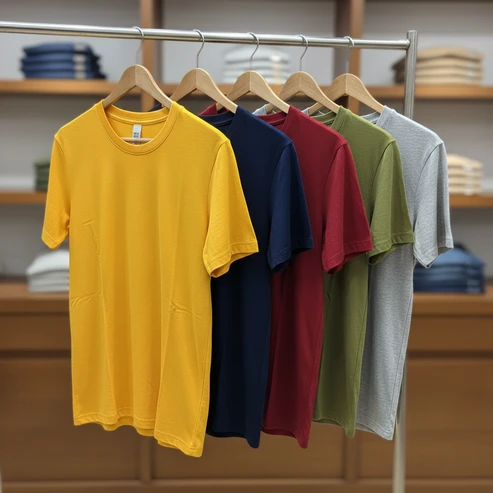 COMBO OF 5 SOLID C TSHIRTS
