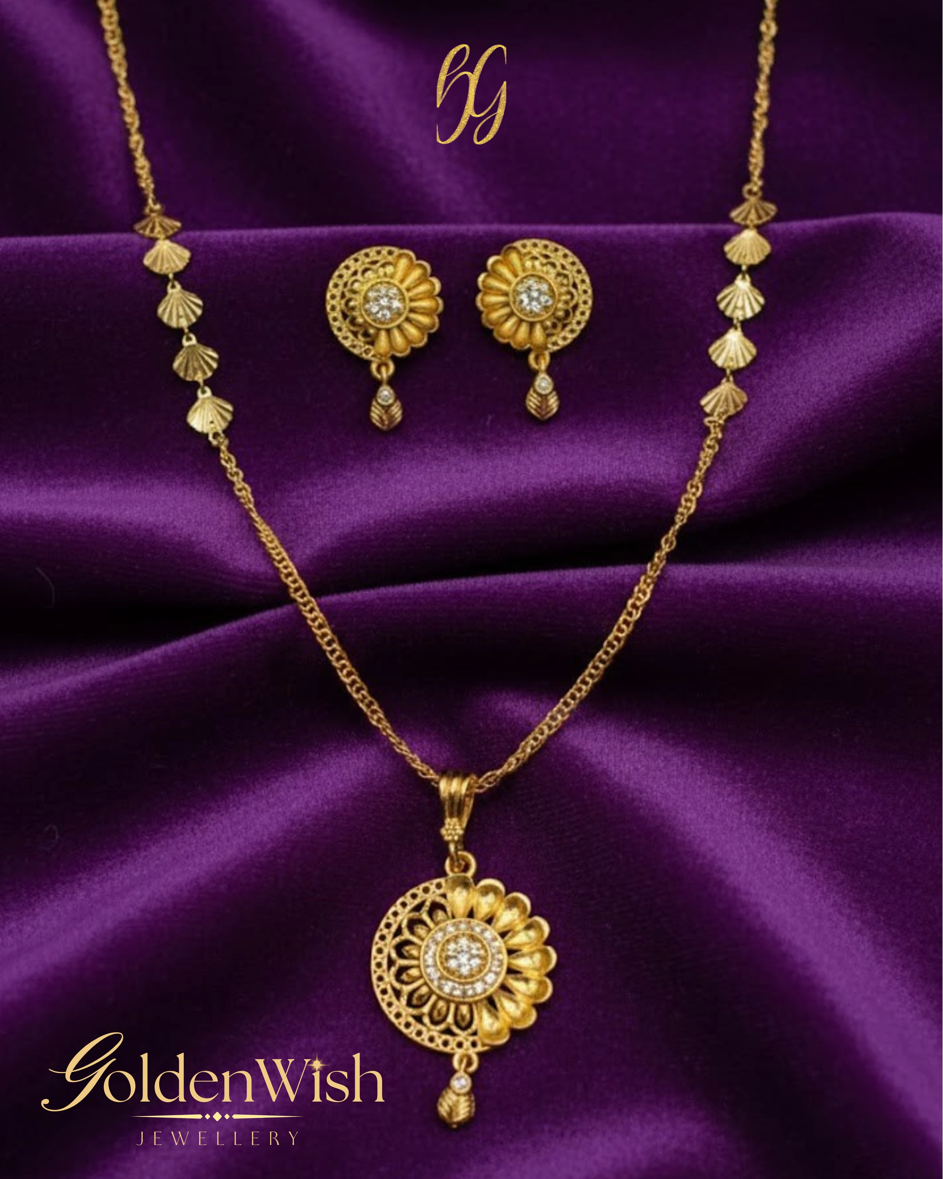 Goldenwish gold plated jewellery set