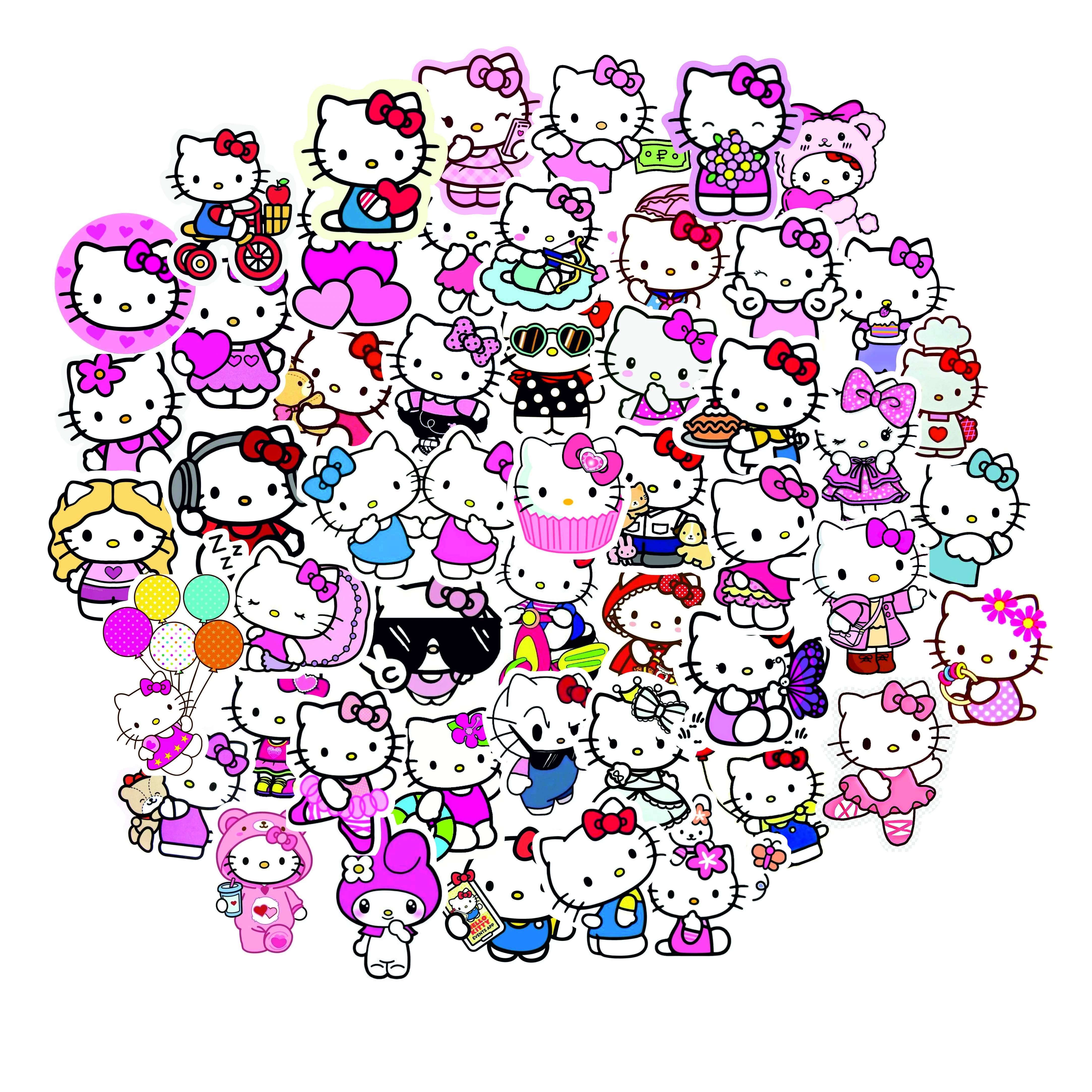 Kitte Sticker For phone, laptop, wall, door, etc. Pack of 50