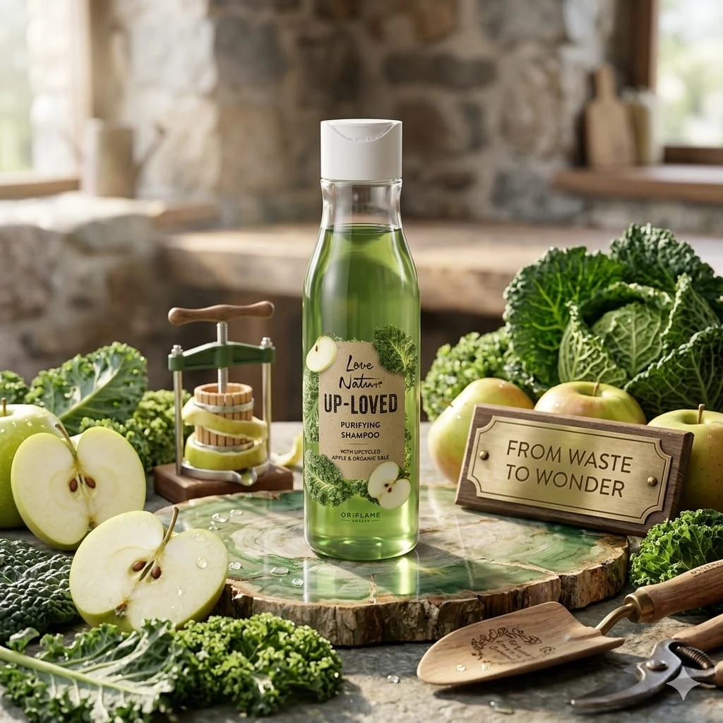 Oriflame Up-Loved Purifying Shampoo with Upcycled Apple & Organic Kale (250ml)