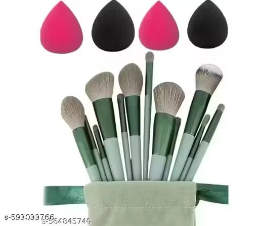 makeup brush set with sponges