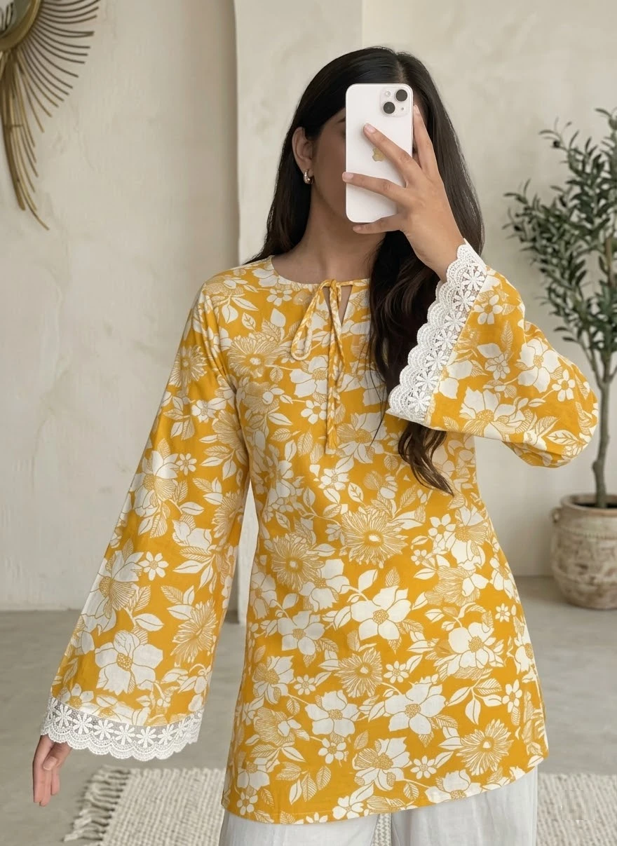 yellow kurti