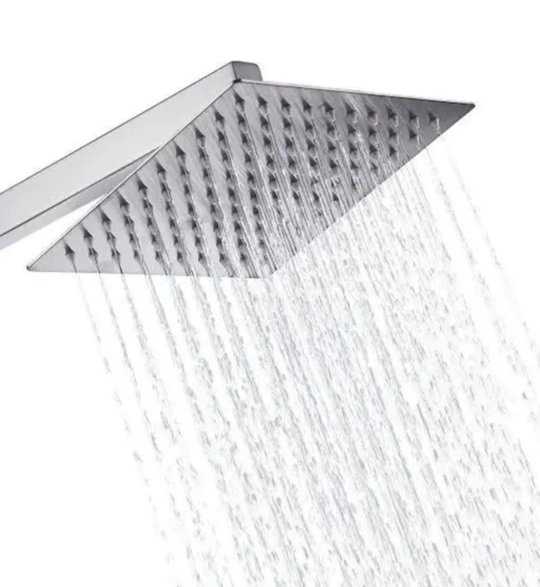 6*6 Inch ultra slim stainless steel shower with 9 Inch square arm (pack of 1)