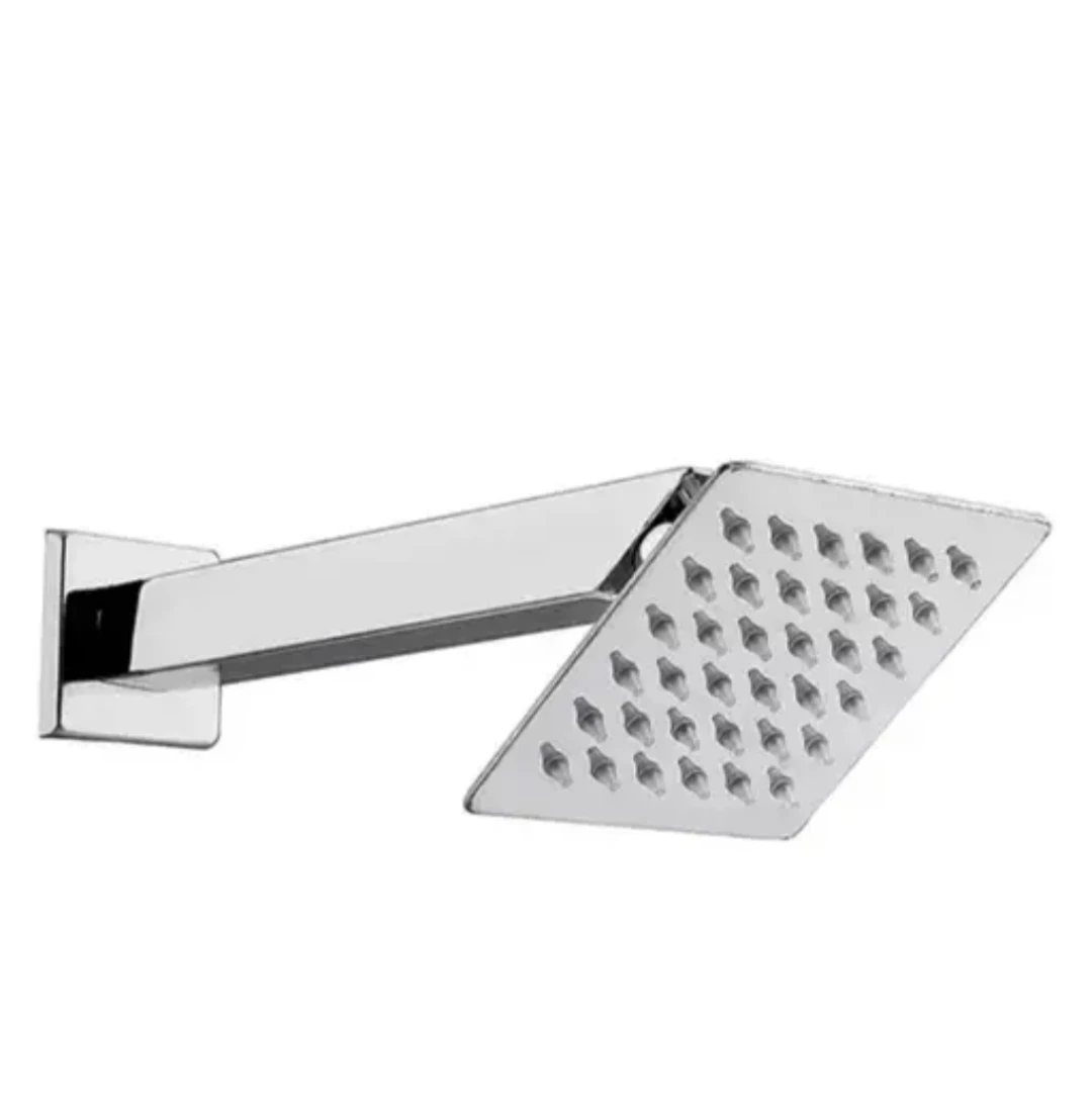 4 Inch ultra slim stainless steel shower with 9 Inch square arm (pack of 1)