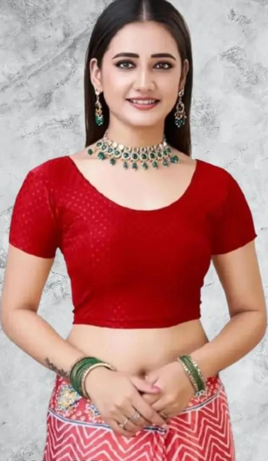 Designer u-neck Party Wear Blouse for Women Ethnic Style