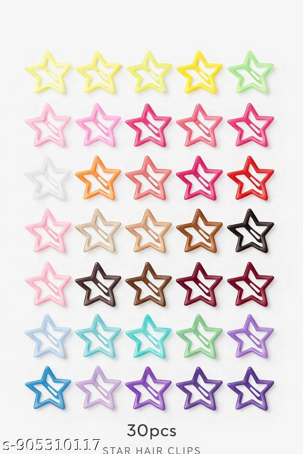 30 PCS Star Hair Clips for Girls | Multicolor Cute Hair Pins | Strong Grip No Damage Barrettes | Kids Baby Hair Accessories Combo Set for Daily Use, Party, School