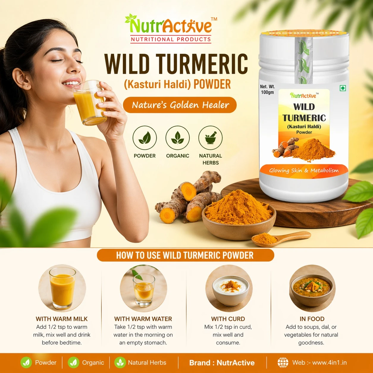 WILD TURMERIK, KASTURI POWDER