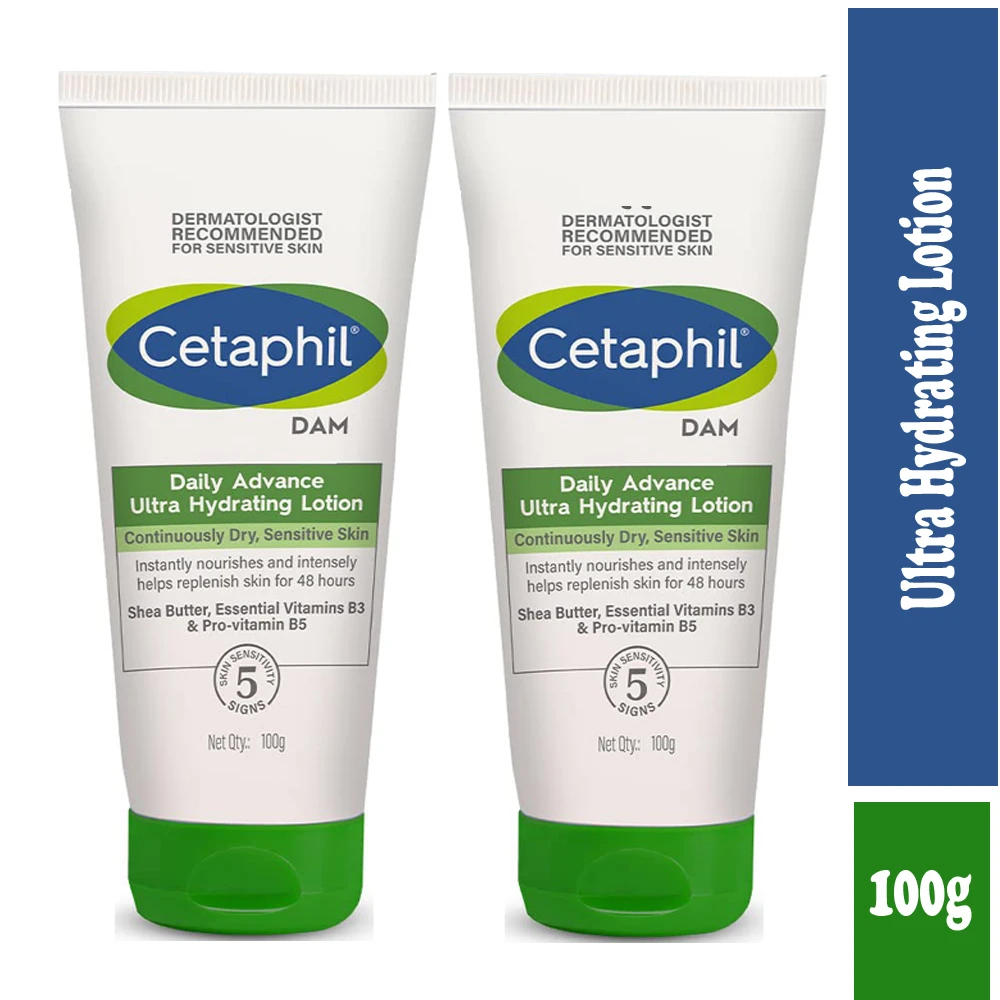 Cetaphil DAM Daily Advance Ultra Hydrating Lotion for Dry, Sensitive Skin| (pack of 2)