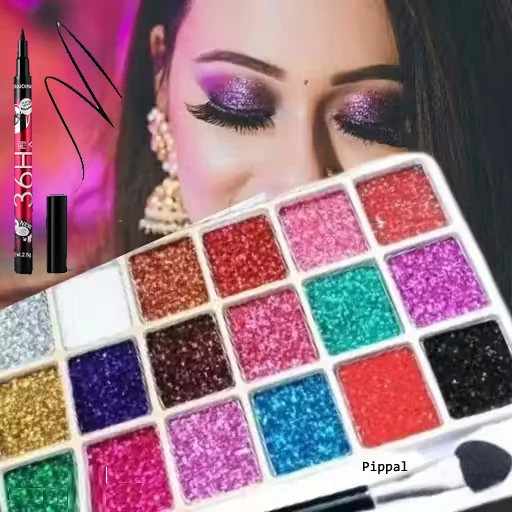 NS Beauty 18 Color Shimmery Eye Shadow Palette – Long Lasting, Smooth & Blendable