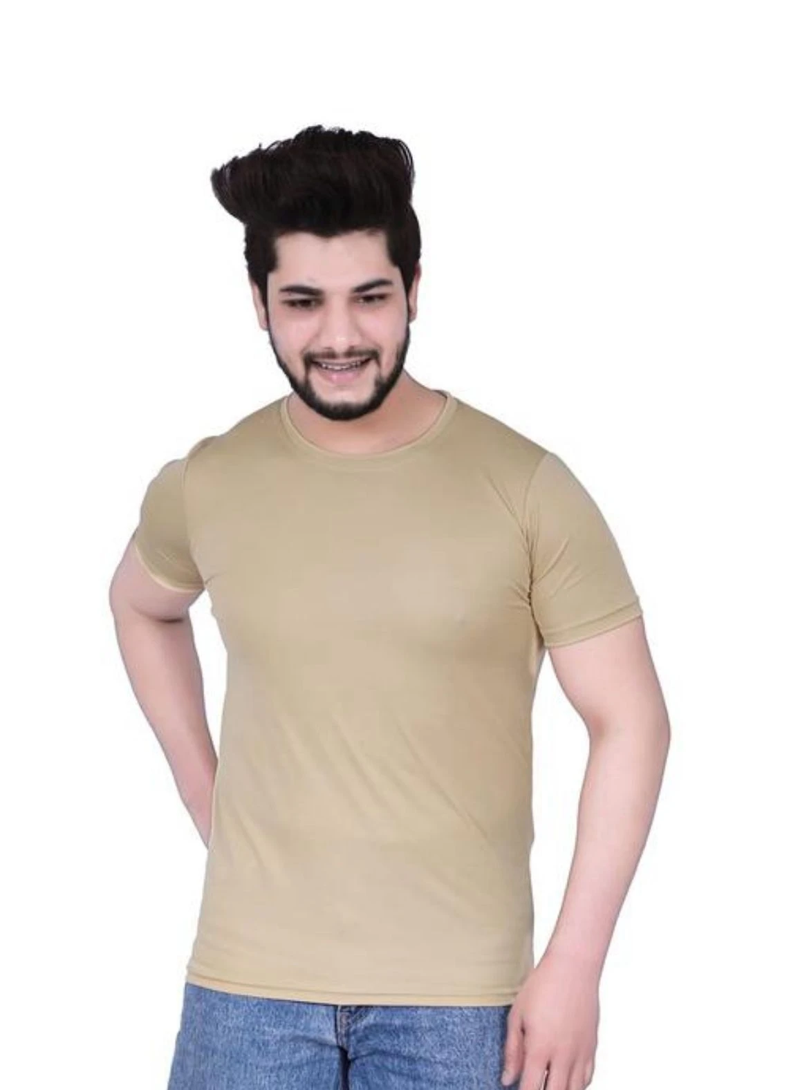 Men,S Regular Half Sleeve Casual Polyester Tshirt