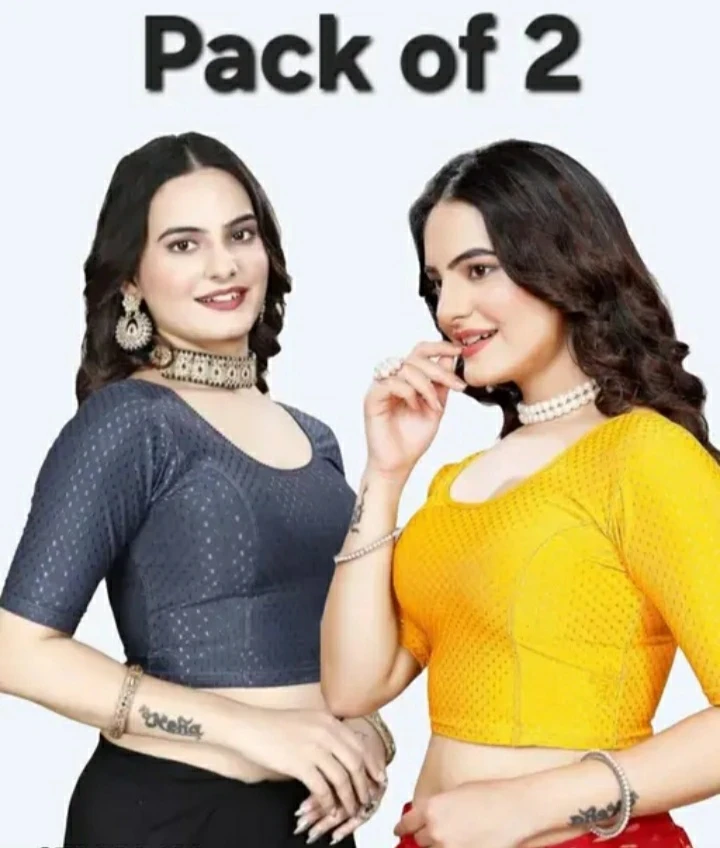 Women Designer Blouse Combo Pack of 2 Party Wear