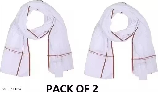 White cotton gamcha pack of 2