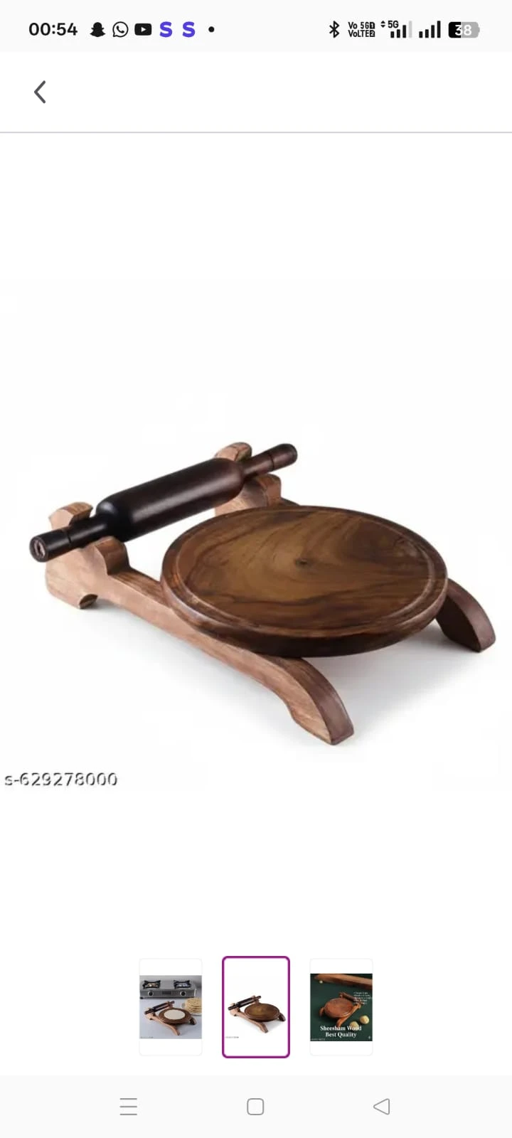 wood Barcrock roti maker
