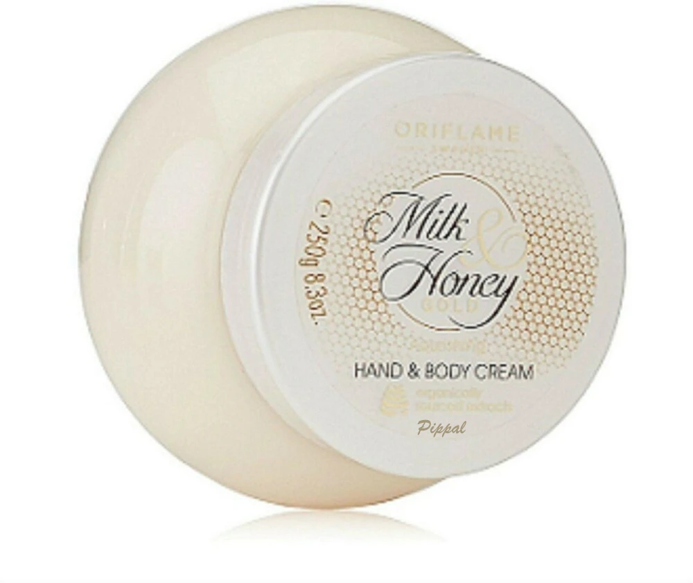 Oriflame Sweden milk and honey gold nourishing hand and body moisturizer and day cream - 250gm