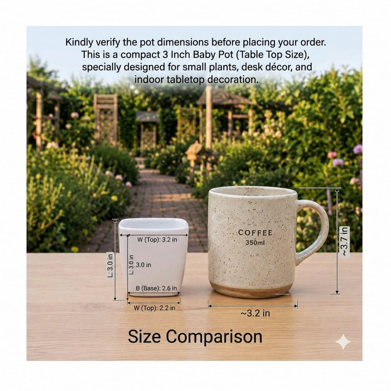 Pack of 4 Rounded Square White blossom Baby Flower Pots for Indoor Plants | 3 Inch (7 CM) Small Planters | Premium Virgin UV Resistant Sturdy Plastic Pots | White Color | Home & Table Top Decorative Pots
