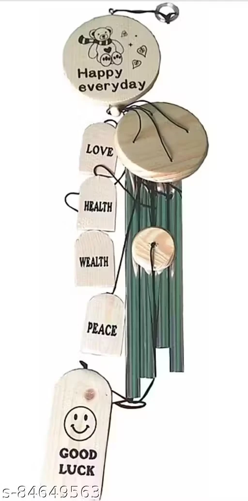 VROO Wooden love Wind Chime Hanging for Home,