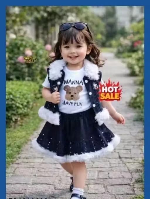 Girls Skirt Wear with jacket