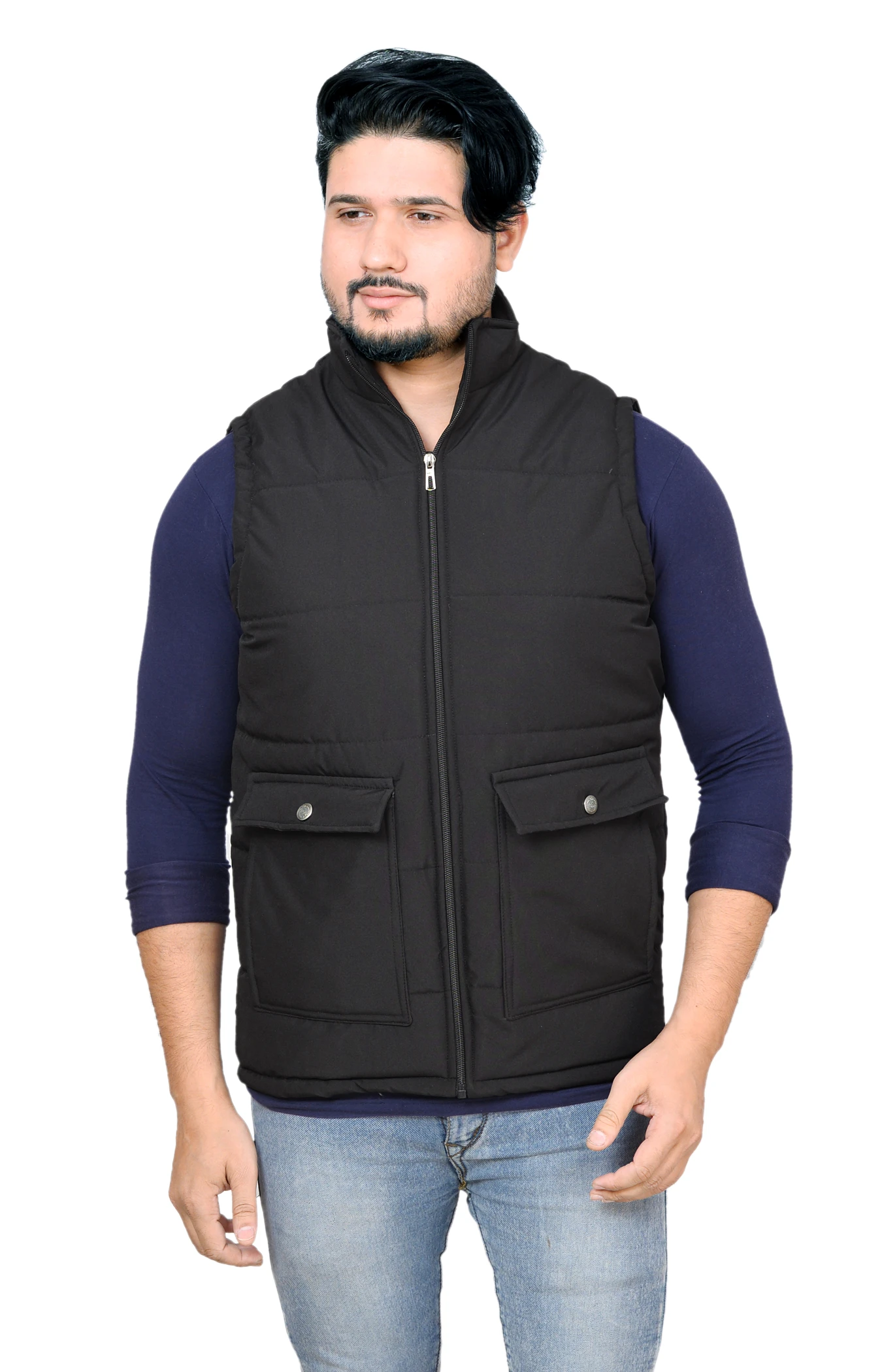 D.NO-1008 SLEEVELESS JACKET
