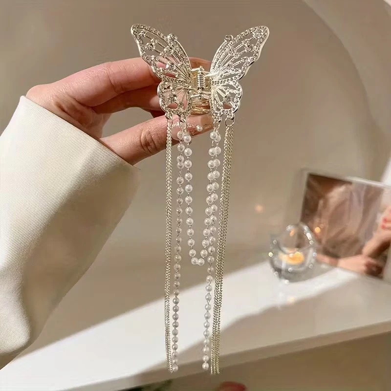 Metal Hair Claw Clip Gold Rose Wedding Hair Clip For Women 1pcs Golden color Metal
