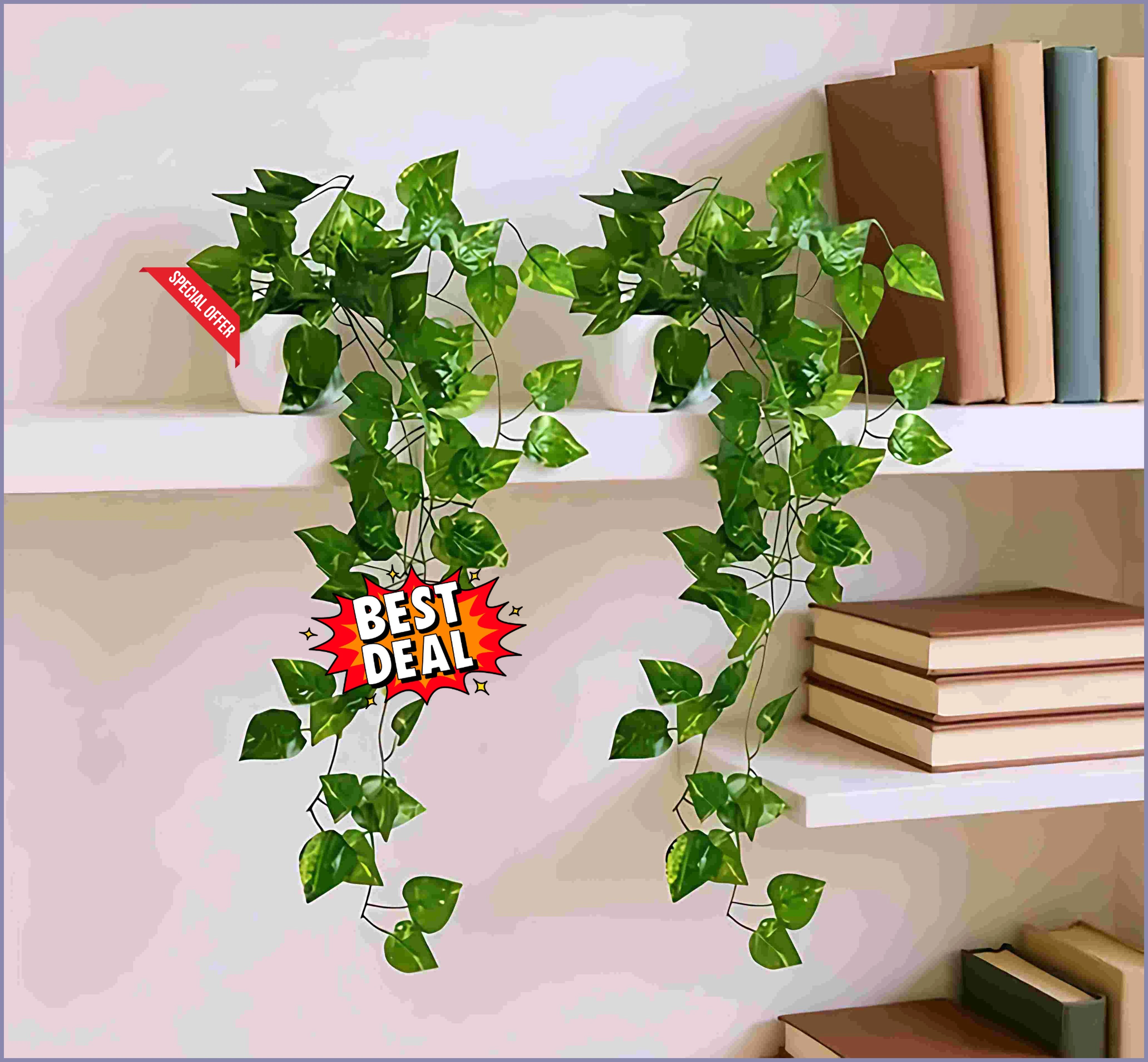 Artificial Money Plant|office|garden|decoration Artificial Plant Artificial Plant with Pot Set of 2