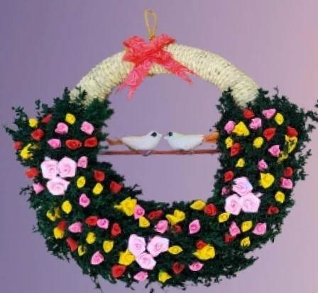 PALM RING FLOWER WALL HANGING