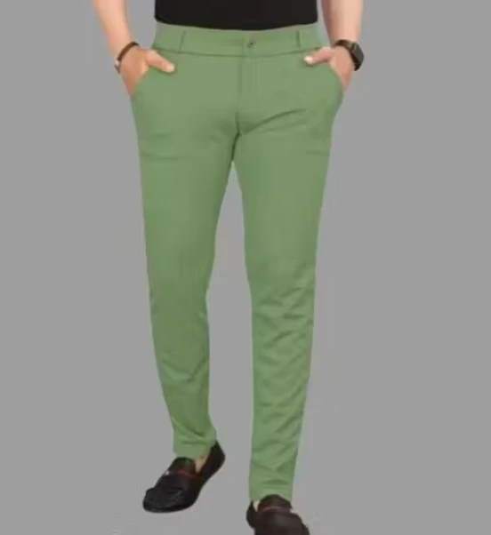 men's slim-fit, ankle-length, stretchable formal or casual trousers.