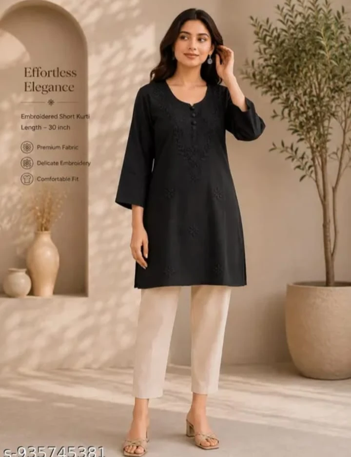 Short cotton kurti for women