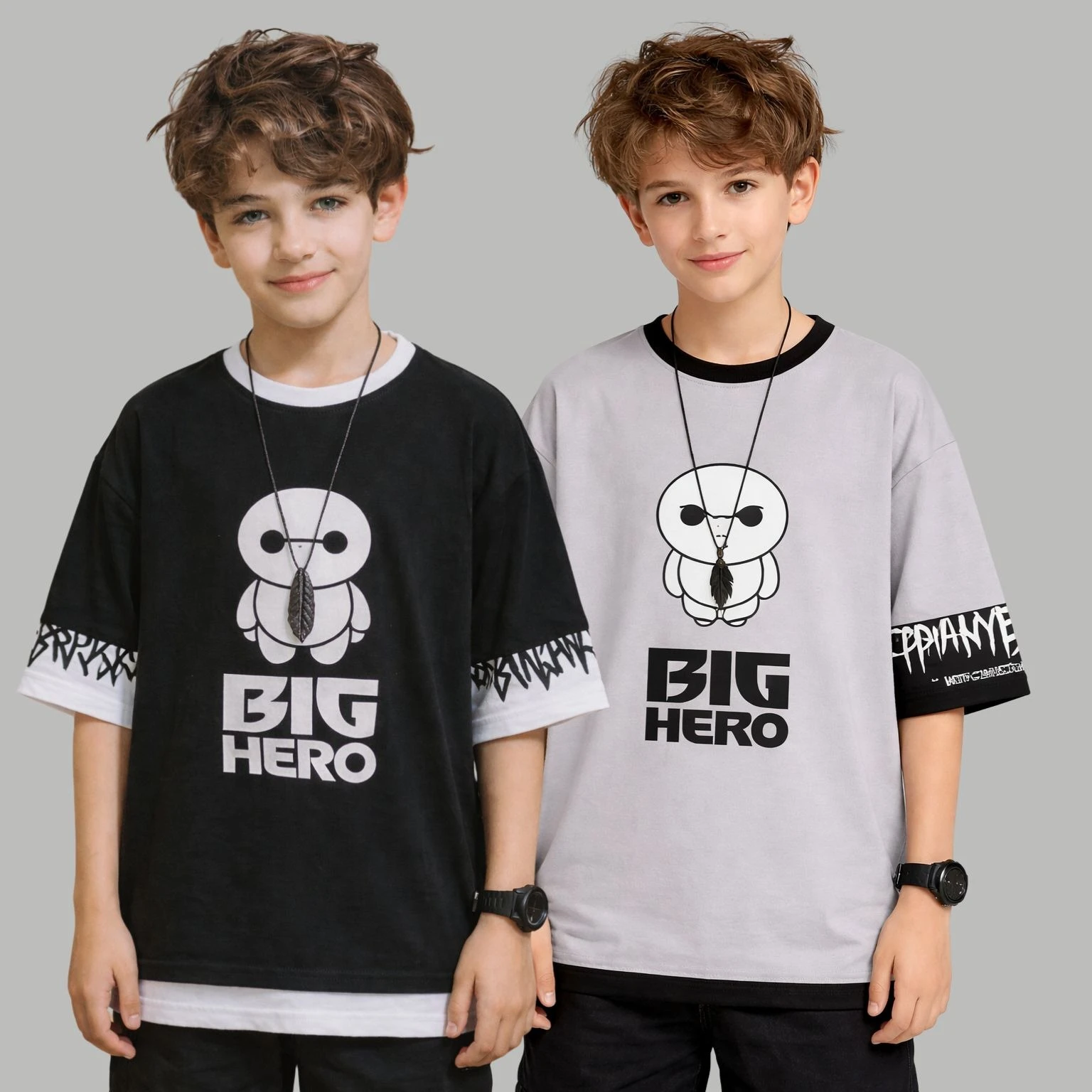 Trendy Kids Boys & Girls Printed Loose Fit Three-Quarter Sleeve T-Shirt (Soft Cotton Blend Casual Wear)