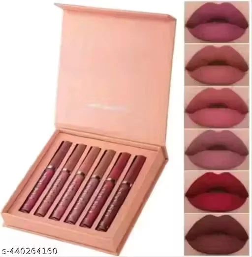 beauty Handaiyan Waterproof Matte Liquid Lipstick Set of 6 , Shade - A (The Handiyan Nude Edition - A, 15 ml)