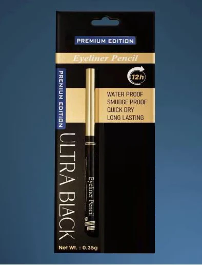 B INIK Black Eyeliner Pencil, Waterproof, Smudge Proof, Quick Dry, Long Lasting, Matte Finish, 0.35g