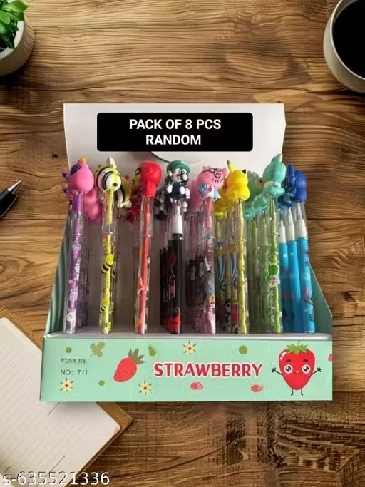 Trendy RANDOM MIXED DESIGN PENCILS PACK OF 8