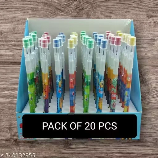Trending 20 Pencils - with Matching Eraser Note, HB Semi-Transparent Stackable Dot Pencils, Suitable for Teachers, Writing, and Drawing, Stackable Pencils
