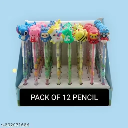 Best Random pack of 12 unique designer pencils for kids boys girls , gifting items