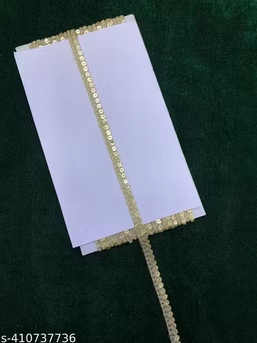 Lace Border Lace for Saree Border Bridal Lehenga Dupatta Lace in Pal color and 9+ meter length.