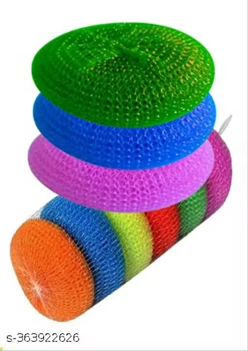 Tamsa Prime Plastic Scrubber (Pack of 6), Nylon Plastic juna, Plastic Utencil CLeaner Scrub, lufah, loofah