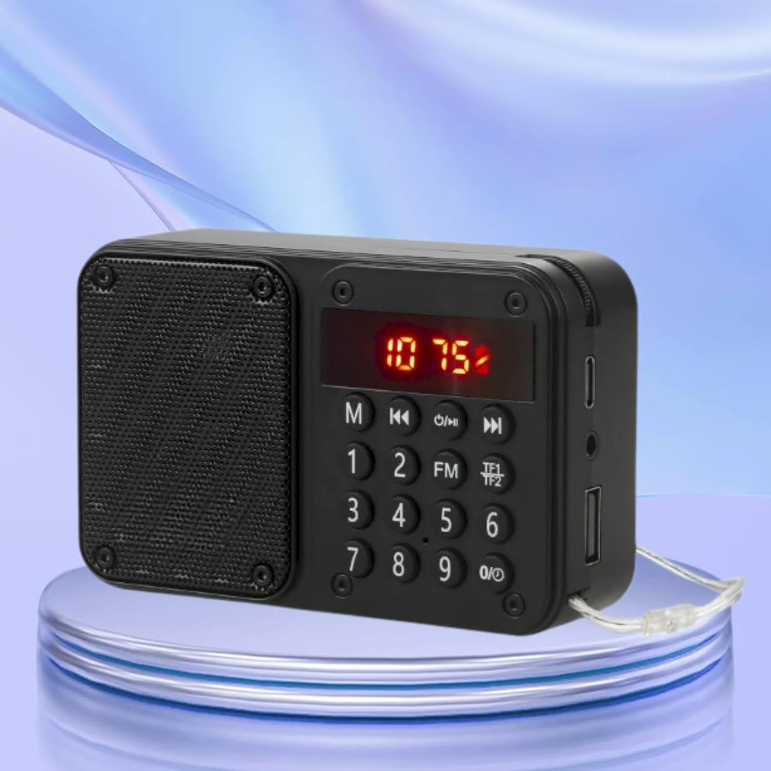 M 7 PRO Wireless Mini Radio Speaker with Rechargeable Battery