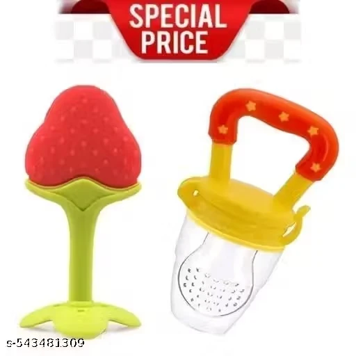 Baby Teether Silicone Teether for 6 to 12 Months Baby | BPA Free (Set of 2)