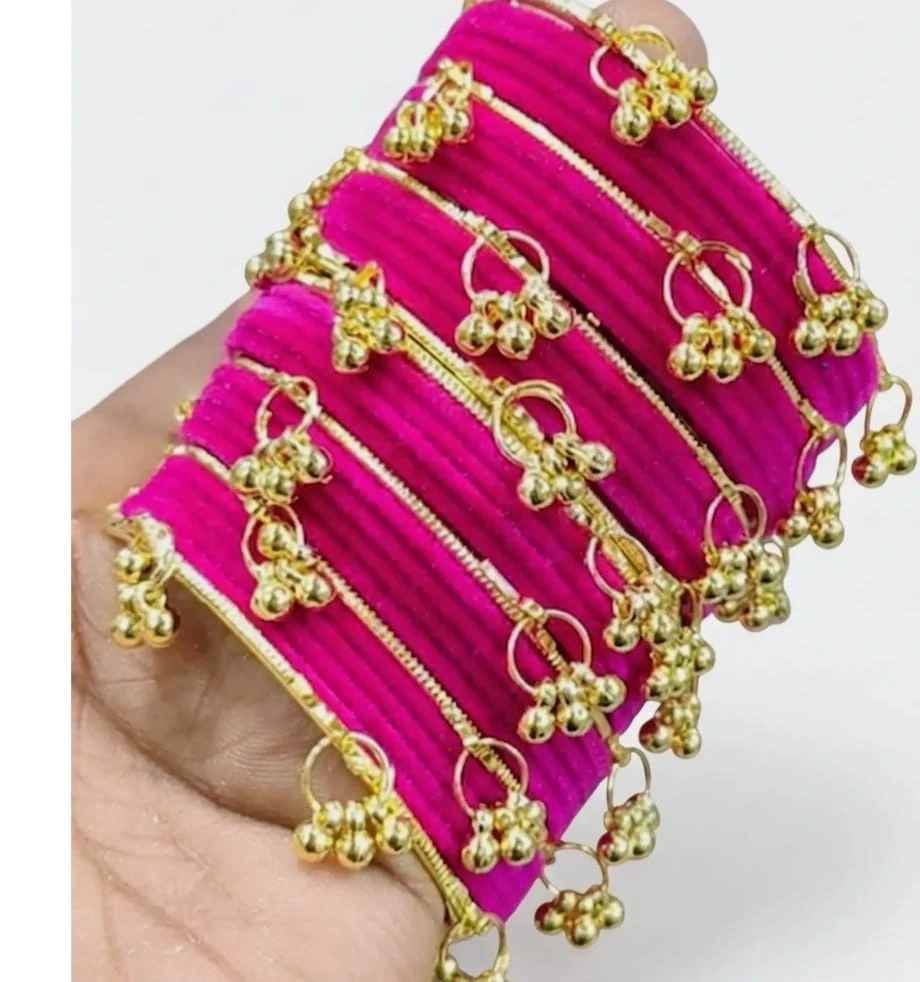 Premium Silk Thread Multicolor Bangles Set for Women