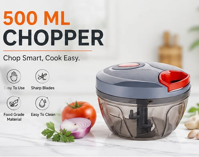 Manual Vegetable Chopper with Pull Cord Kitchen Food Chopper