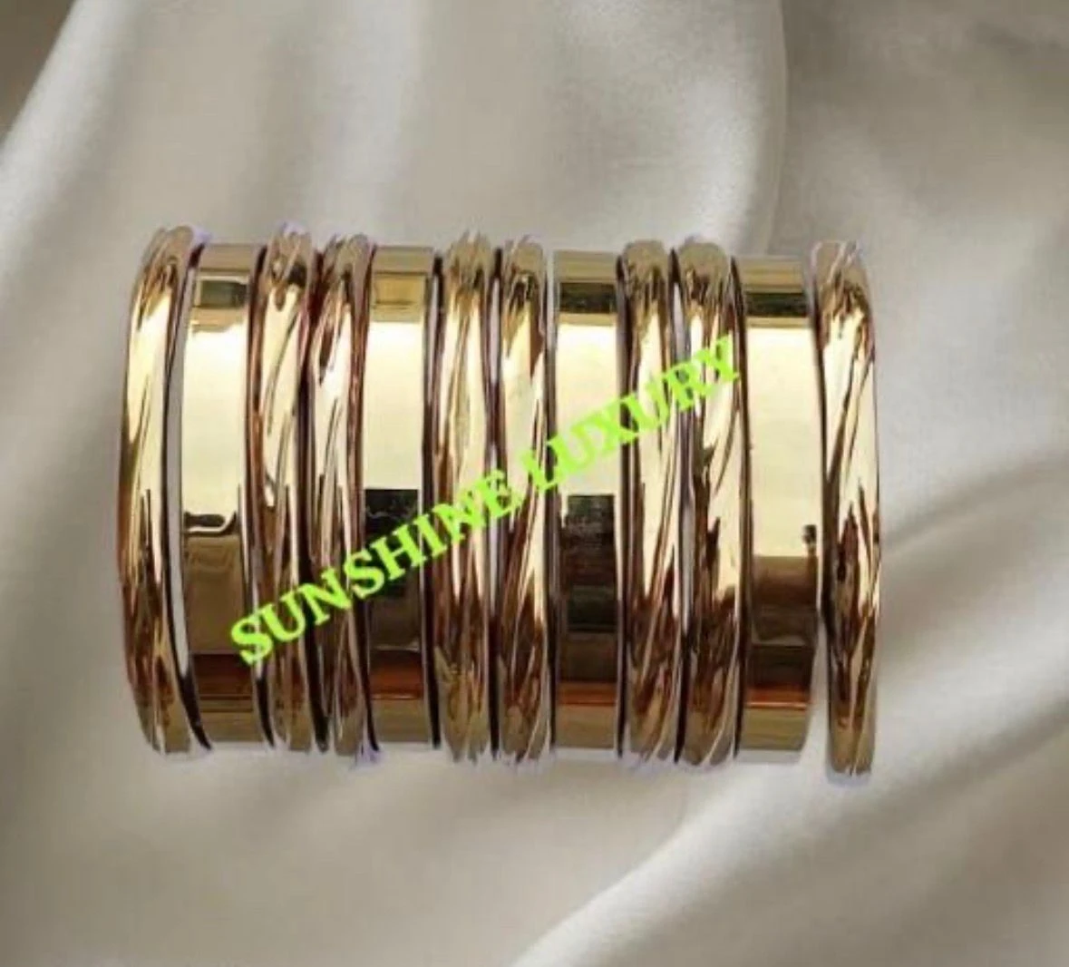 GOLD PLATET BANGLE SET 2