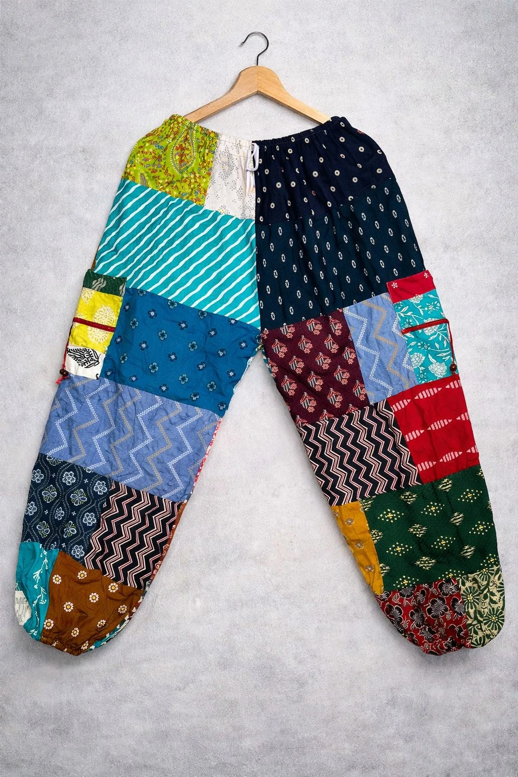 Patchwork Harem Pants