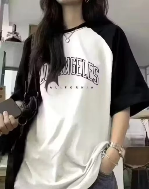 Sixteenlines Graphic Printerd Round Neck White Colour Raglan Sleeves Oversize T-Shirt